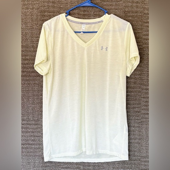 Under Armour Heat Gear V-Neck T-shirt Sz LG - Picture 1 of 3